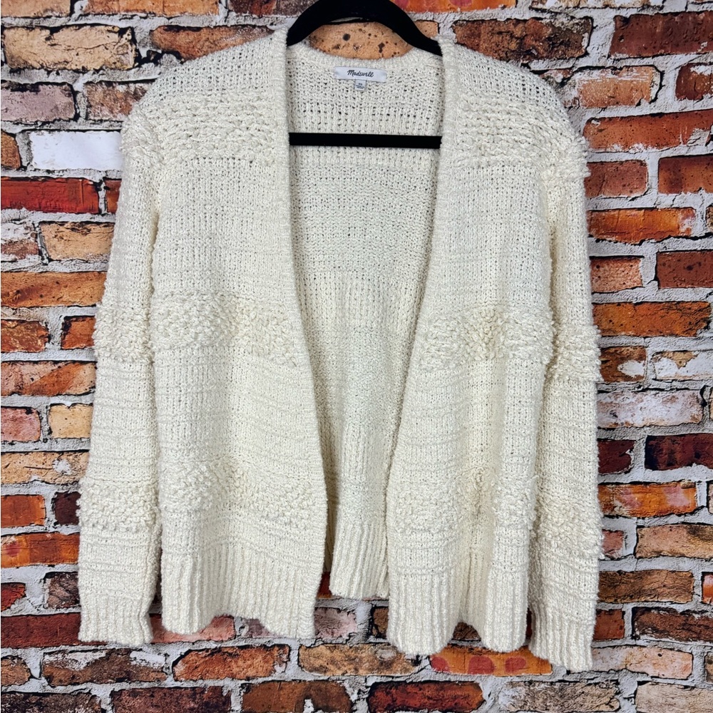 Madewell Knit Open Front Cream Cardigan Size XS
